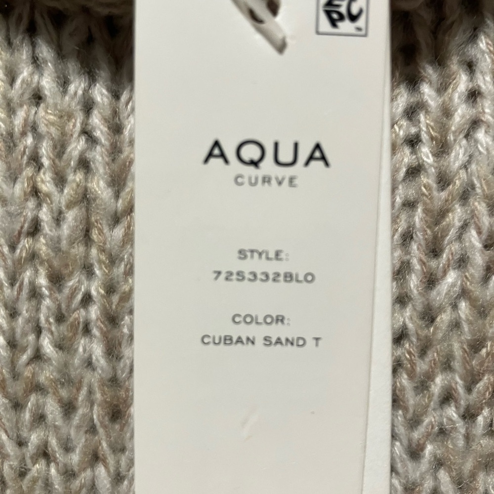 Aqua Curve Women’s Cuban Sand Mock Turtleneck Sweater NWT‎ Size 1X - Picture 6 of 12